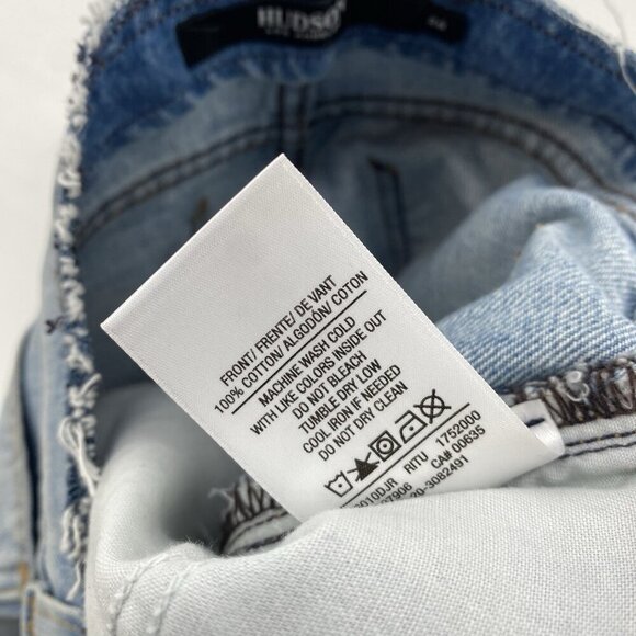 Hudson Denim 26 Distressed Sloane Step Hem Button Fly Light Wash Cutoffs Shorts - Picture 15 of 15